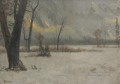 WINTER LANDSCAPE American Albert Bierstadt snow
